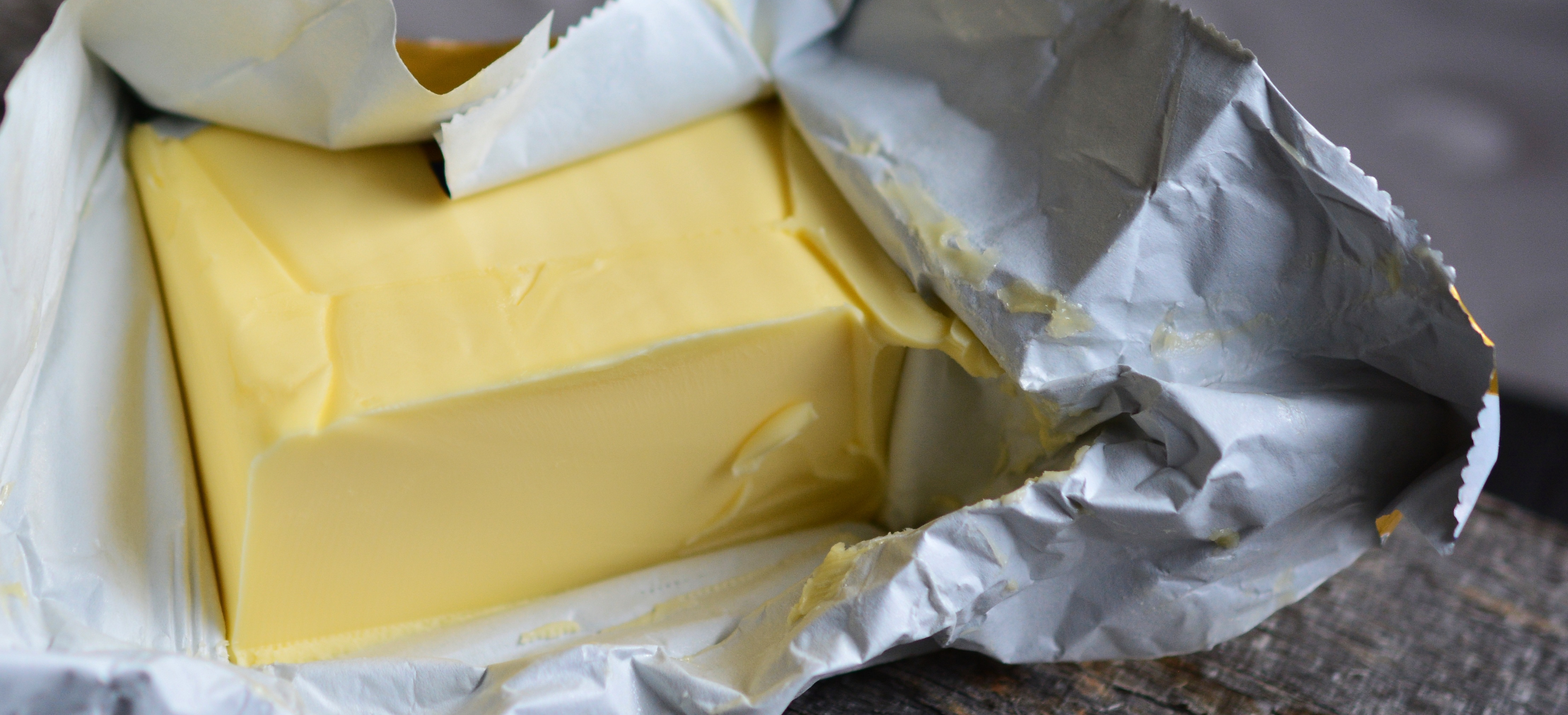 Butter in wrapping.
