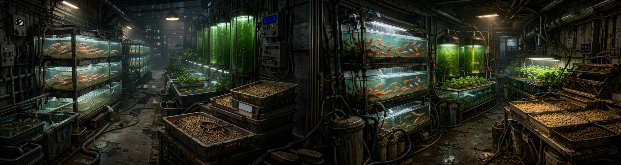 C-Doc Looks into Indoor Shrimp Farming, Black Soldier Fly Larvae, Algae Vats, and Aquaponics